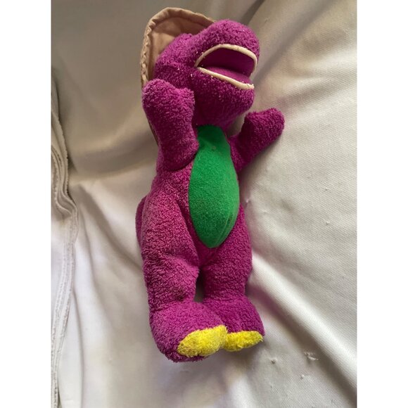 Vintage Barney Purple Dinosaur Plush Toy With Hat 1999 Poly-Filled 12" Collectib - Picture 1 of 11